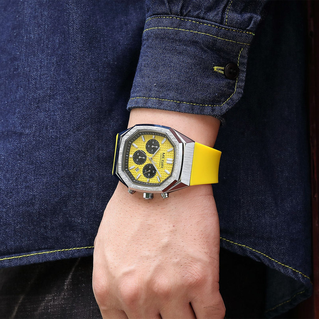 MEGIR 2215 – Reloj deportivo de cuarzo con correa de silicona