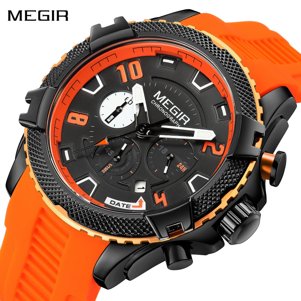 MEGIR 2200 – Cronógrafo deportivo con correa de silicona