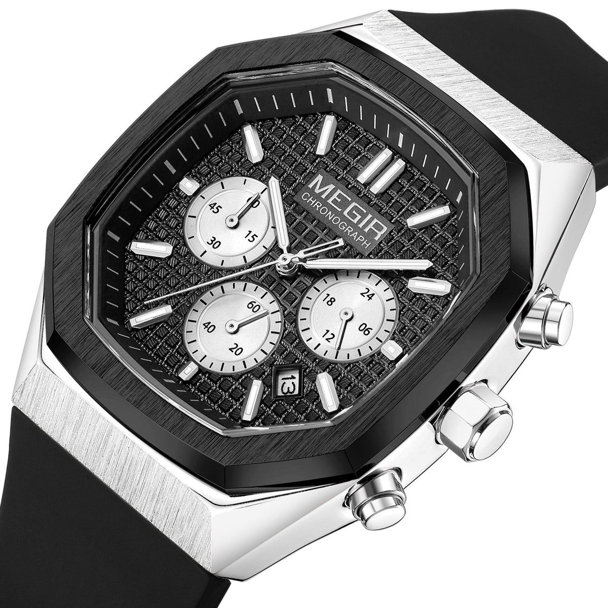 MEGIR 2215 – Reloj deportivo de cuarzo con correa de silicona