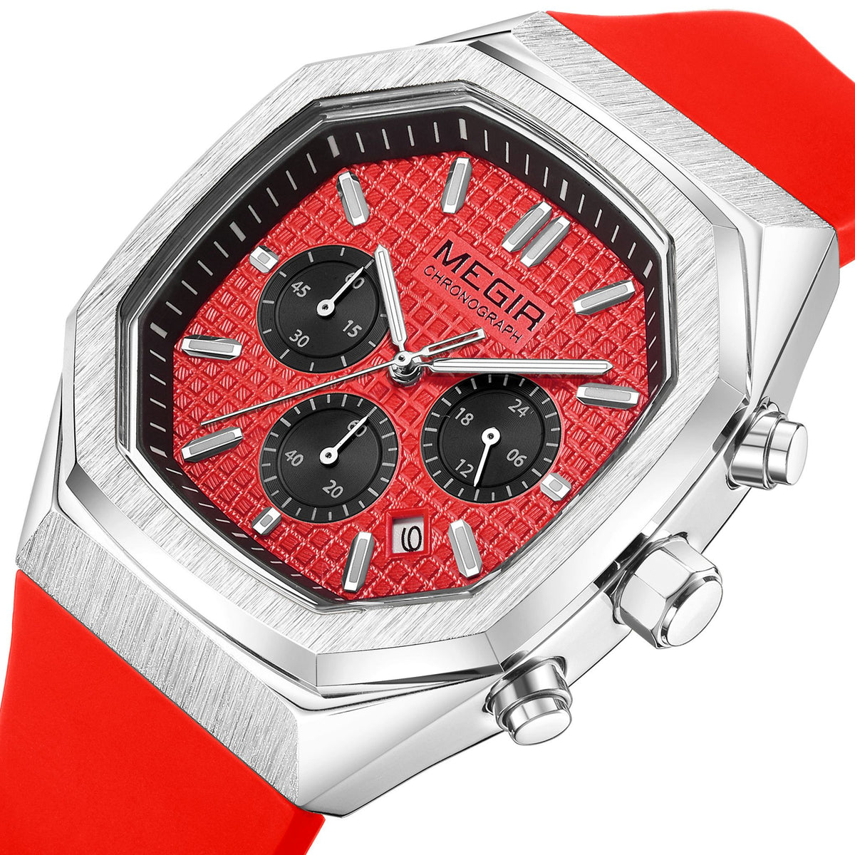 MEGIR 2215 – Reloj deportivo de cuarzo con correa de silicona