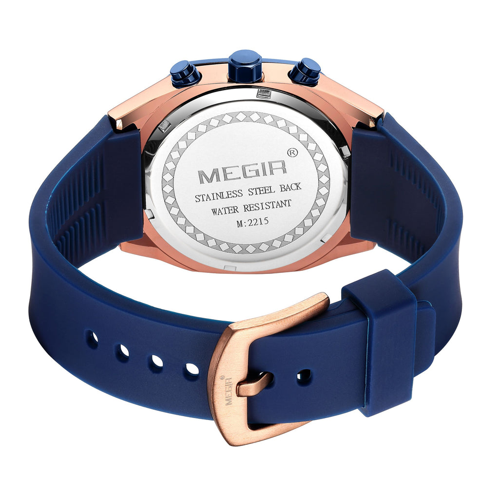 MEGIR 2215 – Reloj deportivo de cuarzo con correa de silicona