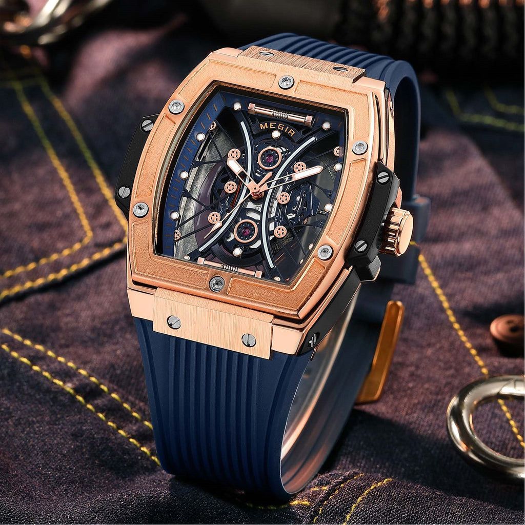 MEGIR 8109 – Reloj deportivo de cuarzo con correa de silicona