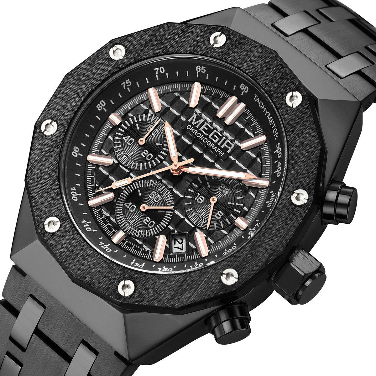 MEGIR 2213 – Reloj deportivo de cuarzo con correa de cuero