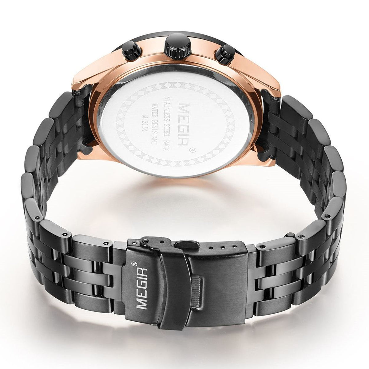 MEGIR 2154 – Reloj de cuarzo en acero