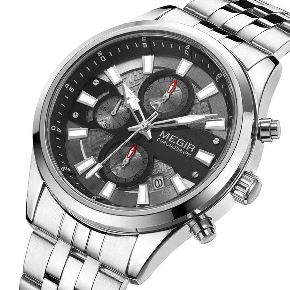 MEGIR 2154 – Reloj de cuarzo en acero