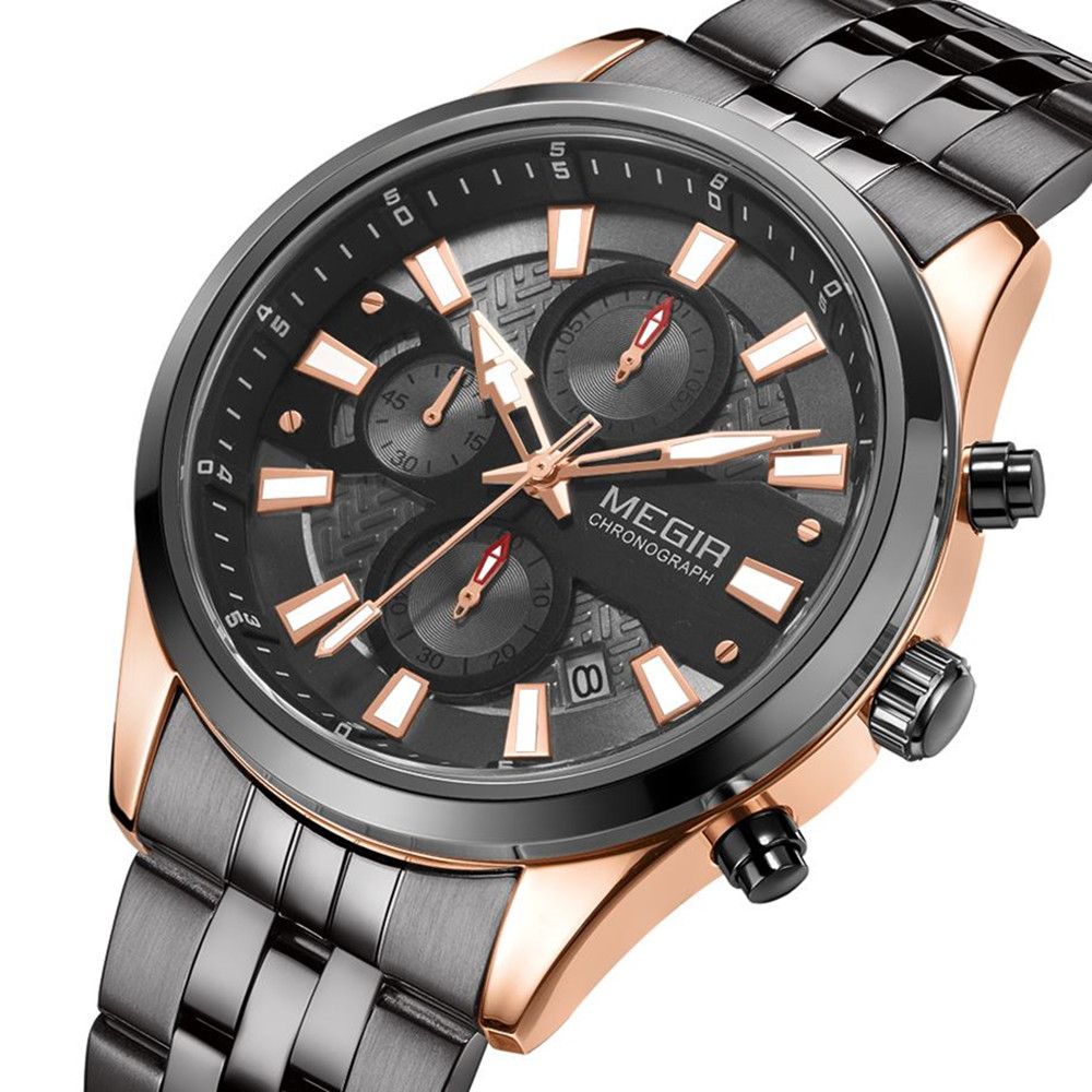 MEGIR 2154 – Reloj de cuarzo en acero