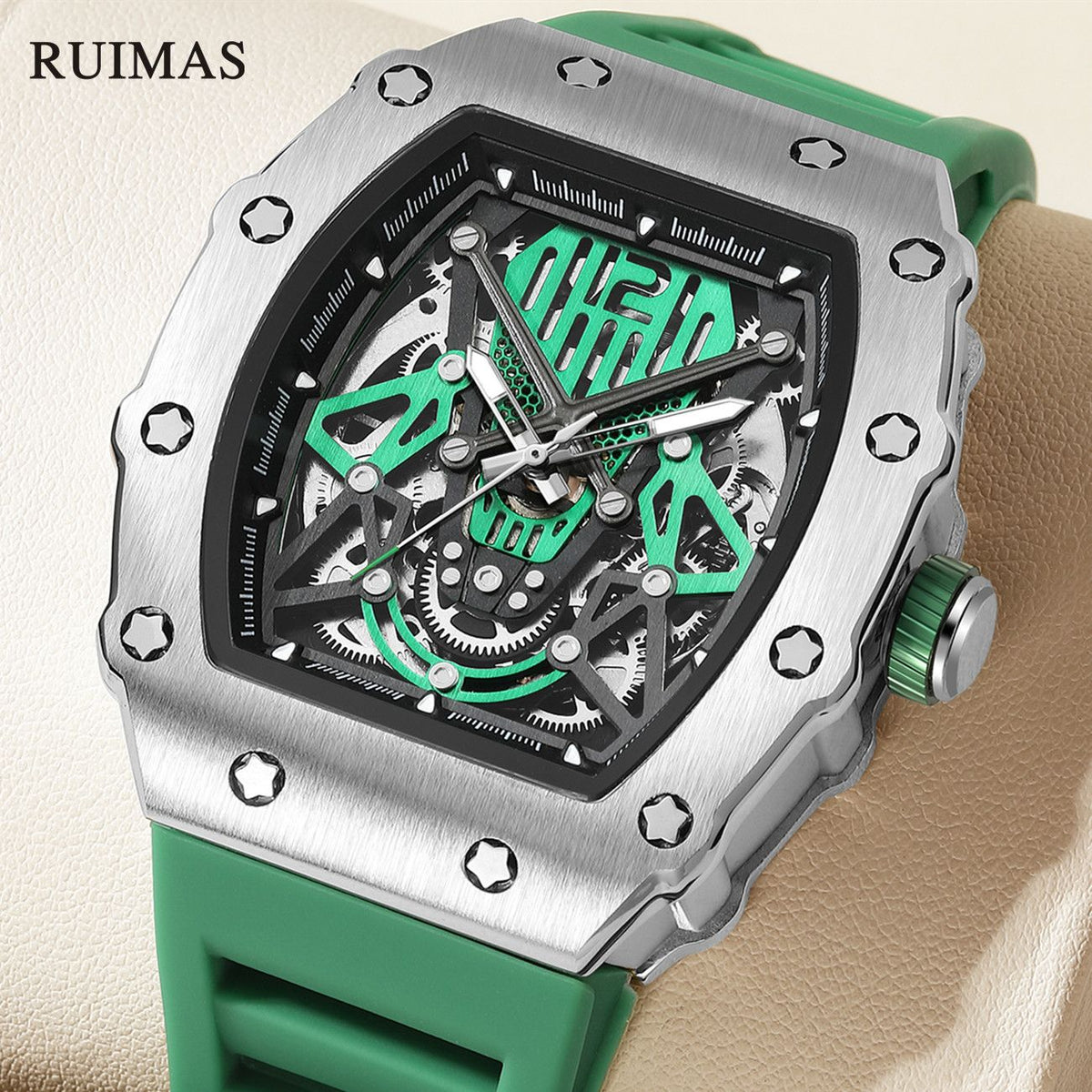 RUIMAS 341 – Automático deportivo con correa de silicona