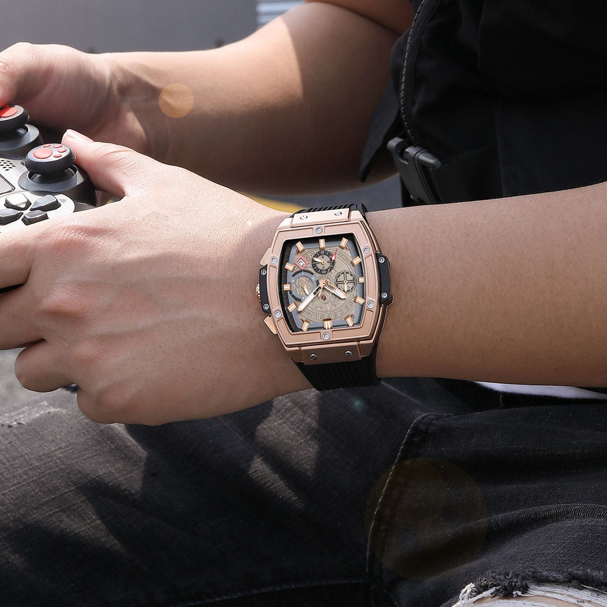 RUIMAS 333 – Reloj deportivo de cuarzo con correa de silicona